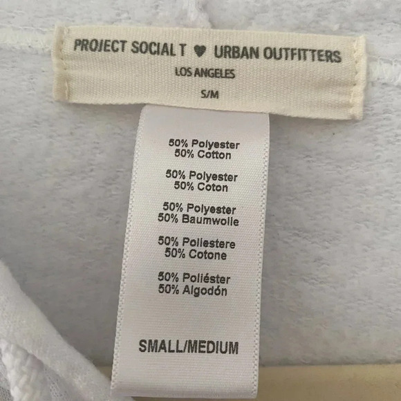 Project Social T Urban Outfitters Womens Skeleton Zip-Up Hoodie Sweatshirt S/M - Picture 4 of 4